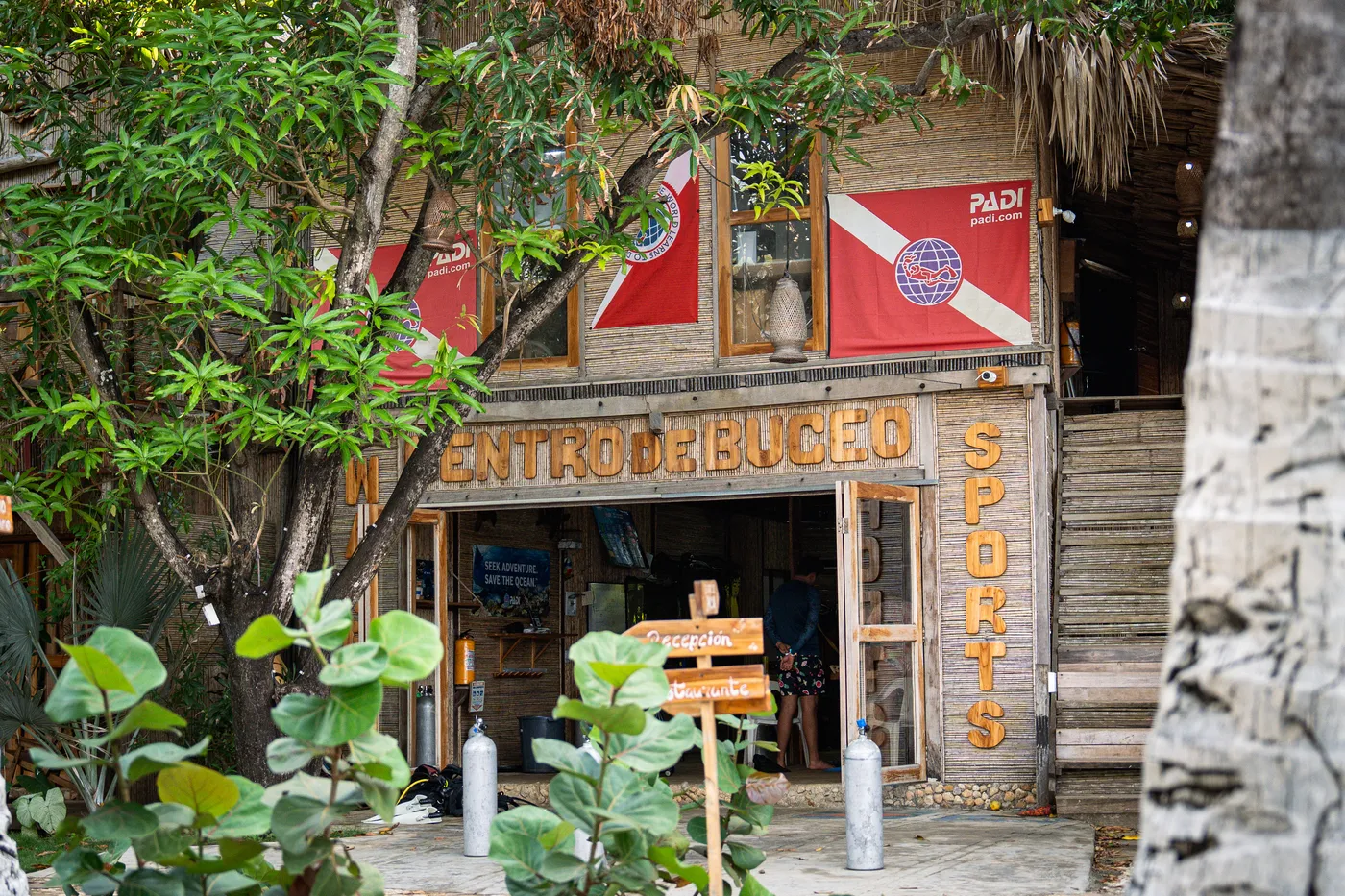 Dive center facade