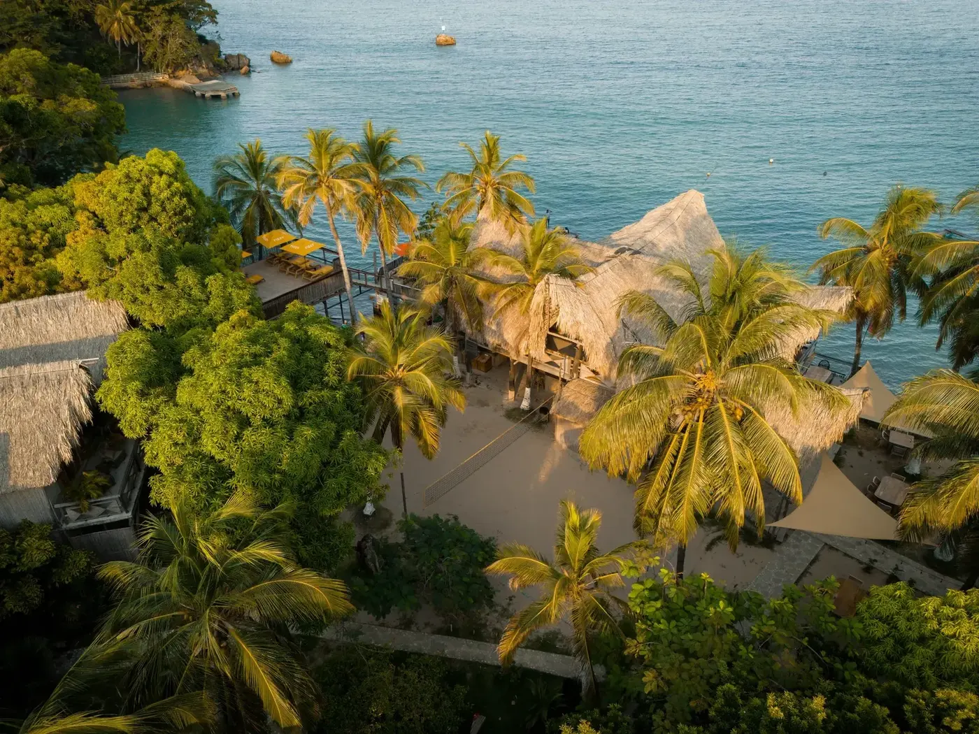 La Playita beach from the air